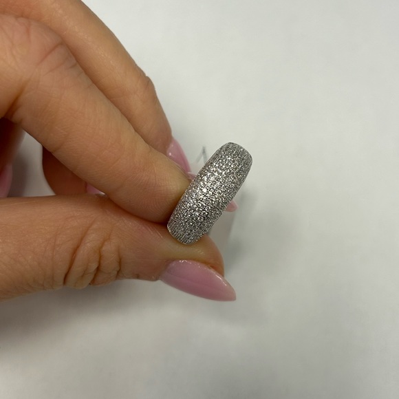 Suzy Levian Sterling Silver Pave White CZ Ring NWT - Picture 5 of 7